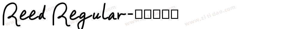 Reed Regular字体转换
